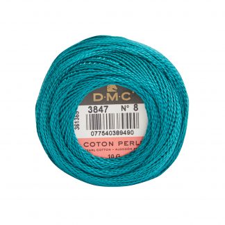 DMC, Pearl Cotton Thread Balls, Size 8, 3847 Dark Teal Green