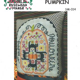Rosewood Manor, Cross Stitch Pattern, Cats on a Pumpkin, SM-014