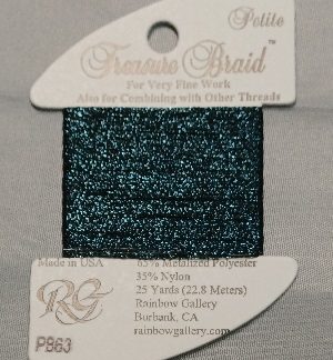 Rainbow Gallery, Treasure Braid Petite, PB63, Deep Midnight Blue