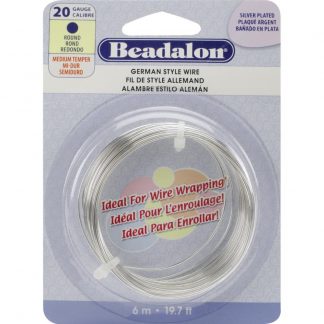 Beadalon, German Style Wire, Silver, 20 gauge, 6 m, 180B-020
