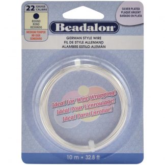 Beadalon, German Style Wire, Silver, 22 gauge, 10 m, 180B-022