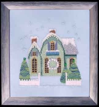 Nora Corbett Designs, Pattern, NC159, Little Snowy Green Cottage