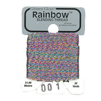 Glissen Gloss, Rainbow Blending Thread, 001, Multi-White