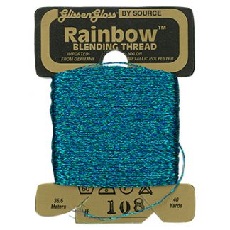 Glissen Gloss, Rainbow Blending Thread, 108, Blue Green