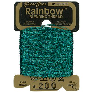 Glissen Gloss, Rainbow Blending Thread, 200, Dark Teal Green
