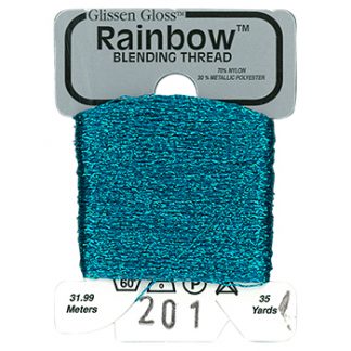 Glissen Gloss, Rainbow Blending Thread, 201, Teal Green