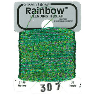 Glissen Gloss, Rainbow Blending Thread, 307, Multi-Green