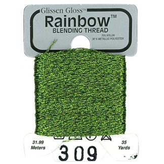 Glissen Gloss, Rainbow Blending Thread, 309, Olive Green