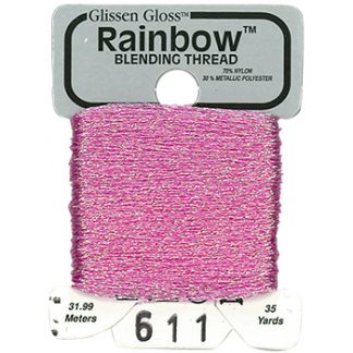 Glissen Gloss, Rainbow Blending Thread, 611, Iridescent Pink