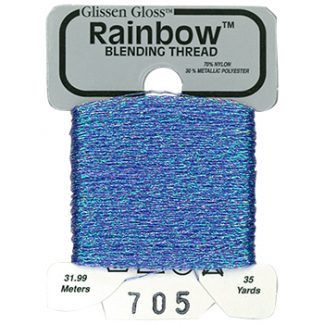 Glissen Gloss, Rainbow Blending Thread, 705, Cornflower Blue