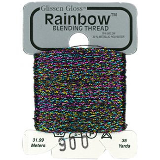Glissen Gloss, Rainbow Blending Thread, 900, Multi-Black