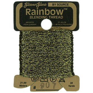 Glissen Gloss, Rainbow Blending Thread, 907, Black Gold