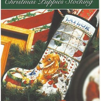 Stoney Creek, Cross Stitch Pattern, Leaflet 389, Christmas Puppies Stocking
