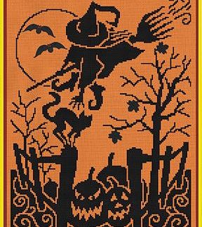Stoney Creek, Cross Stitch Pattern, Leaflet 442, Witch's Night Out