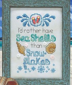 Stoney Creek, Cross Stitch Pattern, Leaflet 490, Seashells and Snowflakes