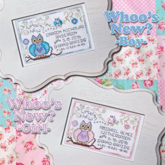 Stoney Creek, Cross Stitch Pattern, 571, Whoo's New (Baby Announcement)