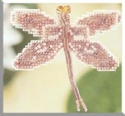 Mill Hill, Counted Glass Bead Kit with Treasure, Rose Dragonfly, MHDF5