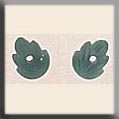 Mill Hill, Glass Treasures, 12229, Petite Leaves, Matte Tourmaline