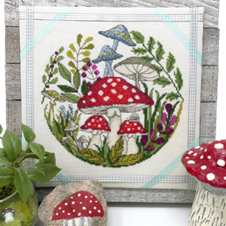 The Tiny Modernist, Mushroom Forest, Cross Stitch Pattern, TMR344