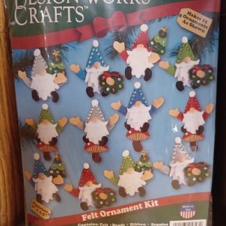 Design Works Crafts, Felt Ornament Kit, Holiday Gnomes (Set of 12 Ornaments), 5347