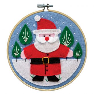 Design Works Crafts, Felt Applique Kit, Santa, 6834