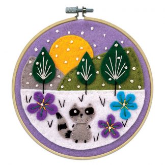 Design Works Crafts, Felt Applique Kit, Raccoon, 6835