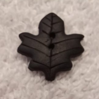 Stoney Creek, Buttons, SB087BK, Maple Leaf, Black, 1 pc