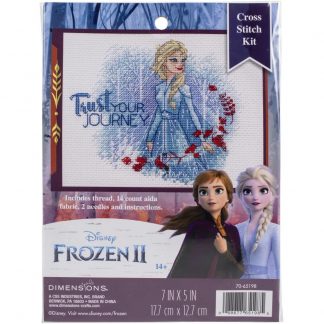 Dimensions Disney Counted Cross Stitch Kit: Frozen II, Trust Your Journey, Elsa, 5" x 7", 70-65198