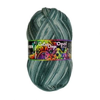 Opal 4-Ply Sock Yarn, Cats and Dogs, 11234, Immertreue Schnuffelnase (Ever Faithful, Sniffer-Nose), Grey