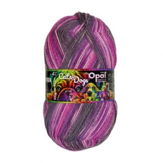 Opal 4-Ply Sock Yarn, Cats and Dogs, 11236, Charmanter Wedelmann (Charming Tail-Wagger), Purple