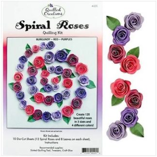 Quilled Creations, Spiral Roses (Burgundy, Red, Purples) Quilling Kit, 420