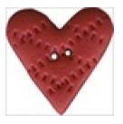 Stoney Creek, Buttons, Criss Cross Heart, Rust, Medium, SB417RYM