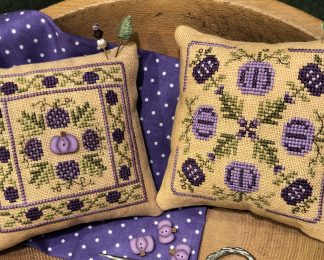 ScissorTail Designs, Counted Cross Stitch Pattern, Purple Pumpkin Patch Pin Keeps, SCR101