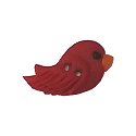 Stoney Creek, Buttons, Sitting Red Bird, Right Facing, SB168R
