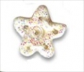 Stoney Creek, Buttons, Snowflake, White Glitter, Medium, SB080WGM