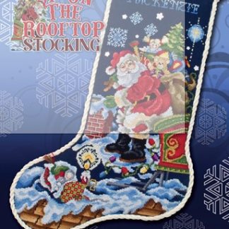 Stoney Creek, Cross Stitch Pattern, Leaflet 588, Up on the Rooftop Stocking