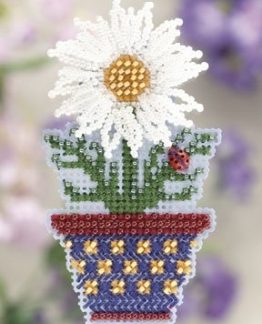 Mill Hill, Beaded Cross Stitch Kit, White Daisy, MH181105