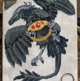 Ingleside Imaginarium, Counted Cross Stitch Pattern, Draven's Flight (Dragon + Raven)