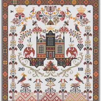 Long Dog Samplers, Counted Cross Stitch Pattern, Dragon Hall
