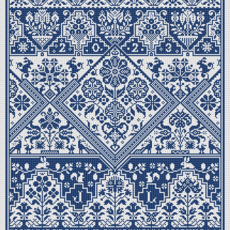 Long Dog Samplers, Counted Cross Stitch Pattern, The Lady Garden