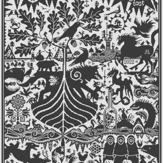 Long Dog Samplers, Counted Cross Stitch Pattern, Ragnarok