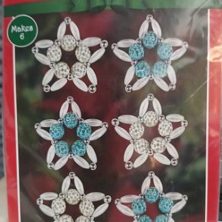 Design Works Craft, Beaded Christmas Ornament Kit, Shimmering Stars, 6247