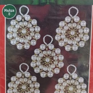Design Works Craft, Beaded Christmas Ornament Kit, Pearl Whirl, 6255