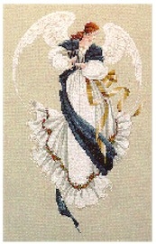 Lavender and Lace, Cross Stitch Pattern, Angel of Hope, LL13