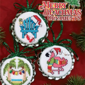 Stoney Creek, Cross Stitch Pattern, Leaflet 622, Merry Beachmas Ornaments (Beach, Flamingo, Chair)