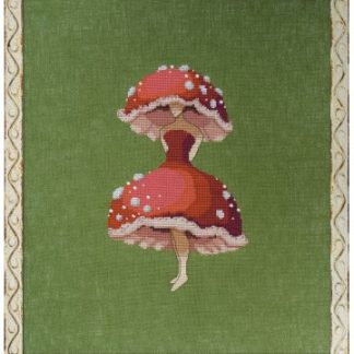 Nora Corbett Designs, Cross Stitch Pattern, NC343, The Dark Forest: Miss Forest Mushroom