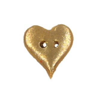 Stoney Creek, Buttons, Plain Folk Heart, Metallic Gold, Small, SB006MGS