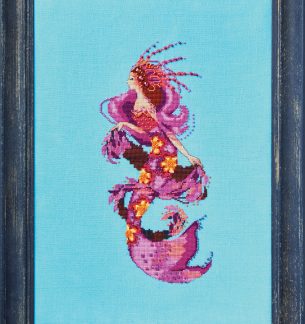 Nora Corbett Designs, Cross Stitch Pattern, NC349, Seven Seas Mermaids: South Atlantic Mermaid