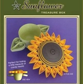 Quilled Creations, Sunflower Treasure Box Sampler Quilling Kit, 271