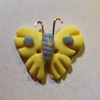 Stoney Creek, Buttons, Butterfly, Yellow and Purple, SB051